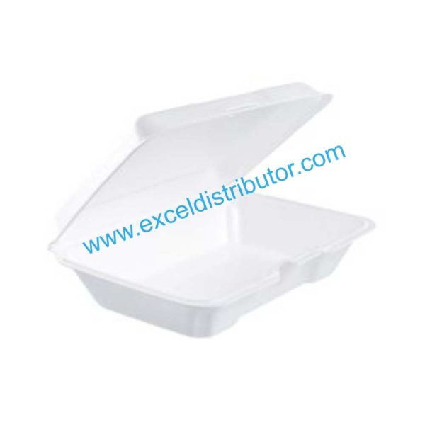 DART 206HT1R ALL PURPOSE WHITE FOAM HINGE CONTAINER 200/CS