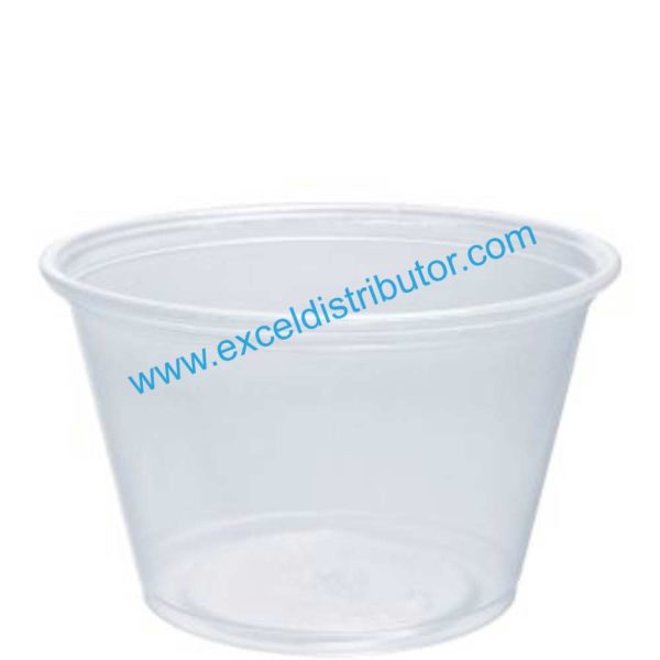 DART 400PC 4OZ TRANSLUCENT POLYSTYRENE SOUFFLE / PORTION CUP 2500/CS