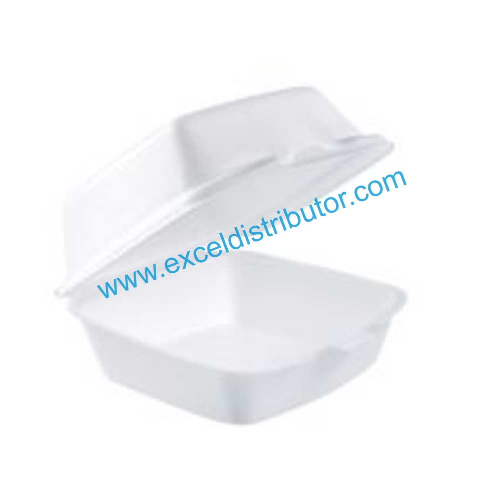 Dart White Foam Hinged Lid Containers 60HT1