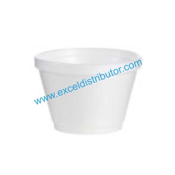 DART 6SJ12 6OZ WHITE FOAM BOWL SQURT 1000/CS