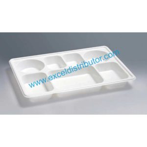 7CP506- 7 Compartment Plastic Plate White Color – 300/CS