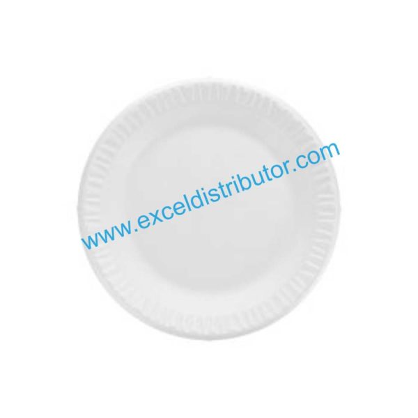 DART 7PWCR 7” WHITE FOAM PLATES PLAIN 1000/CS