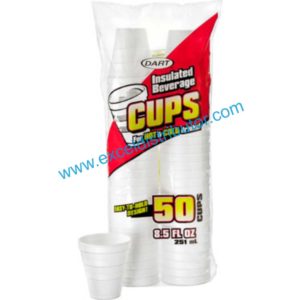DART 8RP50 8.5OZ WHITE FOAM CUP 1200/CS