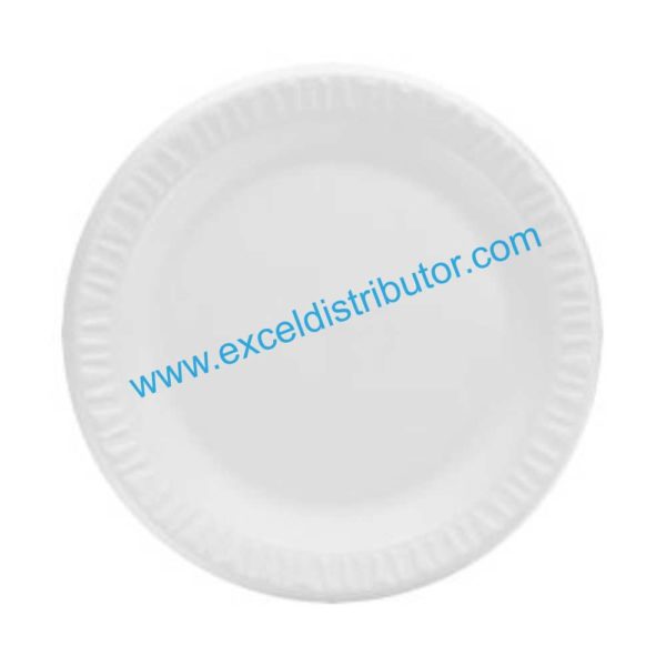 DART 9PWCR 9” WHITE FOAM PLATES PLAIN 500/CS