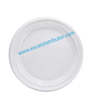 DART 9PWF 9” WHITE PLASTIC PLATE 500/CS