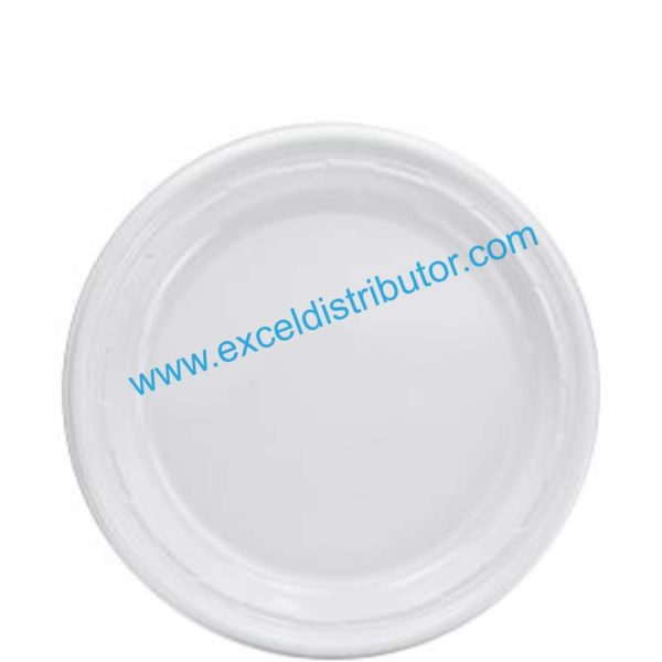 DART 9PWF 9” WHITE PLASTIC PLATE 500/CS