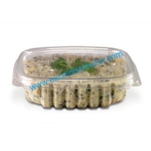 PLACONCS08Crystal Seal 8oz Clear Hinged Container200/CS