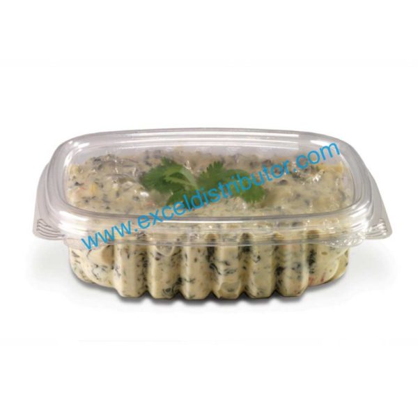 PLACONCS08Crystal Seal 8oz Clear Hinged Container200/CS
