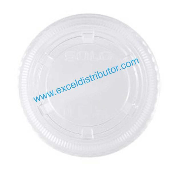 DART SOLO PL4N CONEX CLEAR PLASTIC SOUFFLE / CUP LID 2500/CS