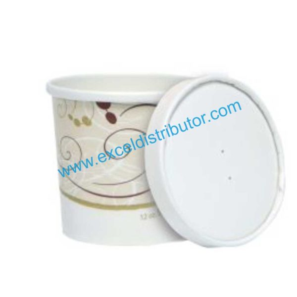 12 OZ SOUP CUP - 12OZ SOUP COMBO PAPER CUP WITH LID - 250/CASE