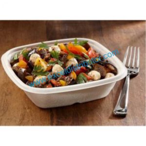 46617D150 - 16OZ. SQUARE LAMINATED PULP CONTAINER - 150 CT