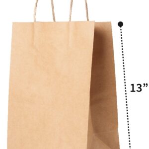 KRAFT HANDLE BAGS - KRAFT HANDLE BAGS 10 X5X 13, 250/CS