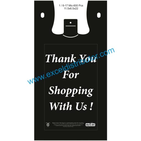 L17BK - 1/6 LARGE SIZE SHOPPING BAG 600/CS