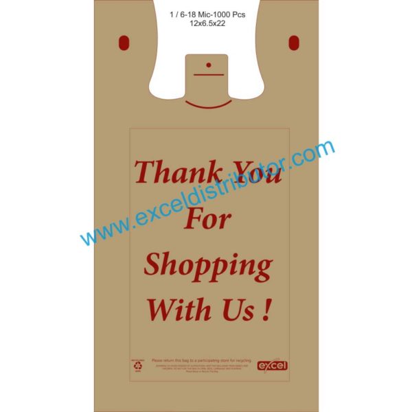 L18BE - 1/6 LARGE SIZE SHOPPING BAG 1000/CS
