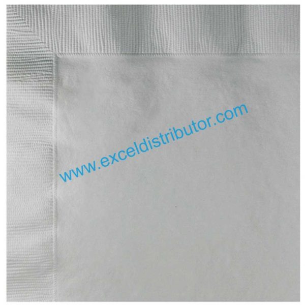 NAP-SL-600CT - Silver 2-Ply Beverage Napkin 50ct -600/Case