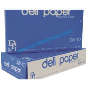 Wrap Wax SW-10" - 10" x 10 ¾ " Interfolded Deli Wrap Wax Paper 500/BOX, 12BOX/CS