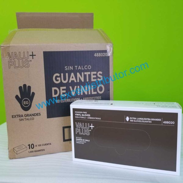 #488020 –  POWDER FREE VINYL GLOVES EXTRA LARGE – 100/CT - Image 3