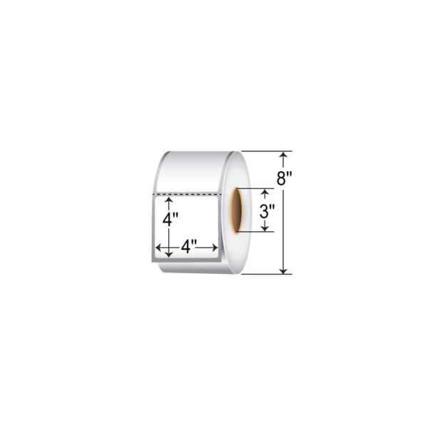 EX4X4BW - 4”x 4” General Purpose Direct Thermal Transfer Labels 1500/Roll - Image 2