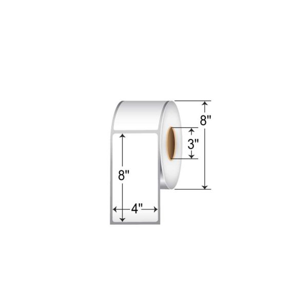 EX4X8BW - 4” x 8”General Purpose Direct Thermal Labels 750/Roll - Image 2