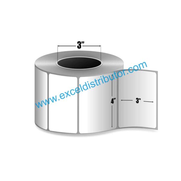 EXRL43-DT3C- 4” x 3”Direct Thermal Labels 2000/Roll - Image 2