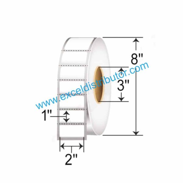 EX2X1BW -  2” x 1” General Purpose Direct Thermal Labels 5440/Roll - Image 2