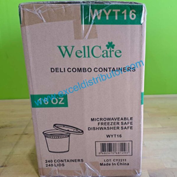 16oz Deli Combo Container 240/case - Image 2