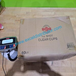 1oz shot cups clear  40/sleeve; 48/case