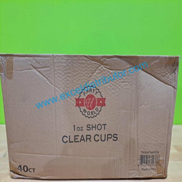 1oz shot cups clear  40/sleeve; 48/case - Image 2