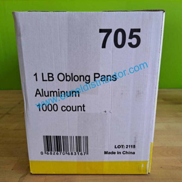 1lb Oblong Pans Aluminum 1000/case - Image 3