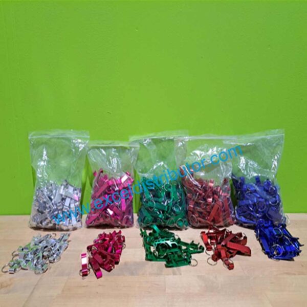 Assorted colors Bottle opener Metal Key-chain 100/bag; 500/case - Image 2