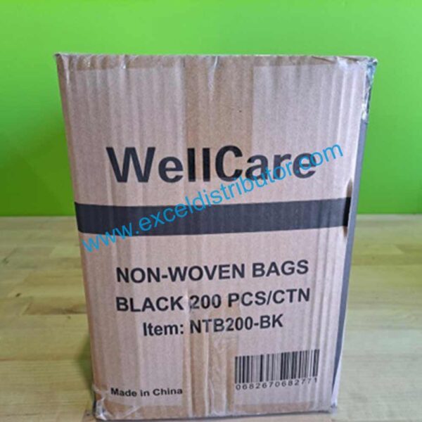 Non-woven Reusable Bags Black 200/case - Image 3