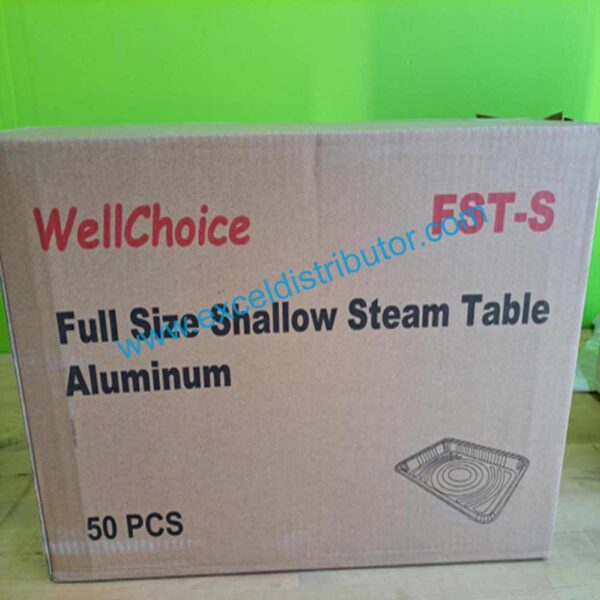 Full size shallow steam table aluminum 50/case - Image 2